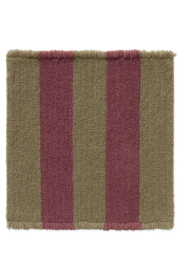 Lorena Canals Cabana Lines Swatch Muster Kaki Marsala Wolle