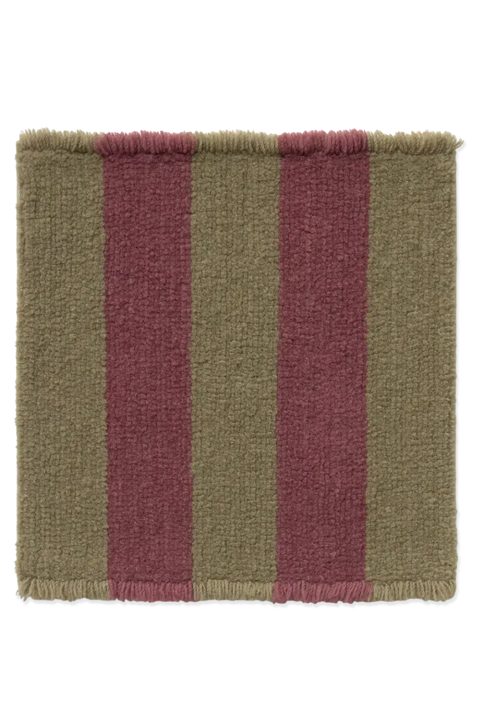 Lorena Canals Cabana Lines Swatch Muster Kaki Marsala Wolle