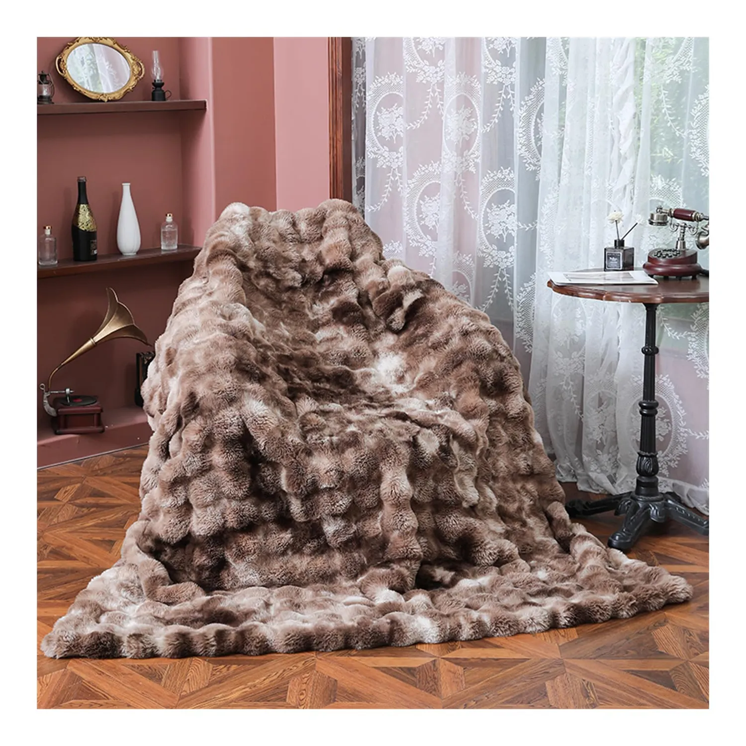 HonunGron Kuscheldecke 100x160cm Mehrfarbig Flauschig