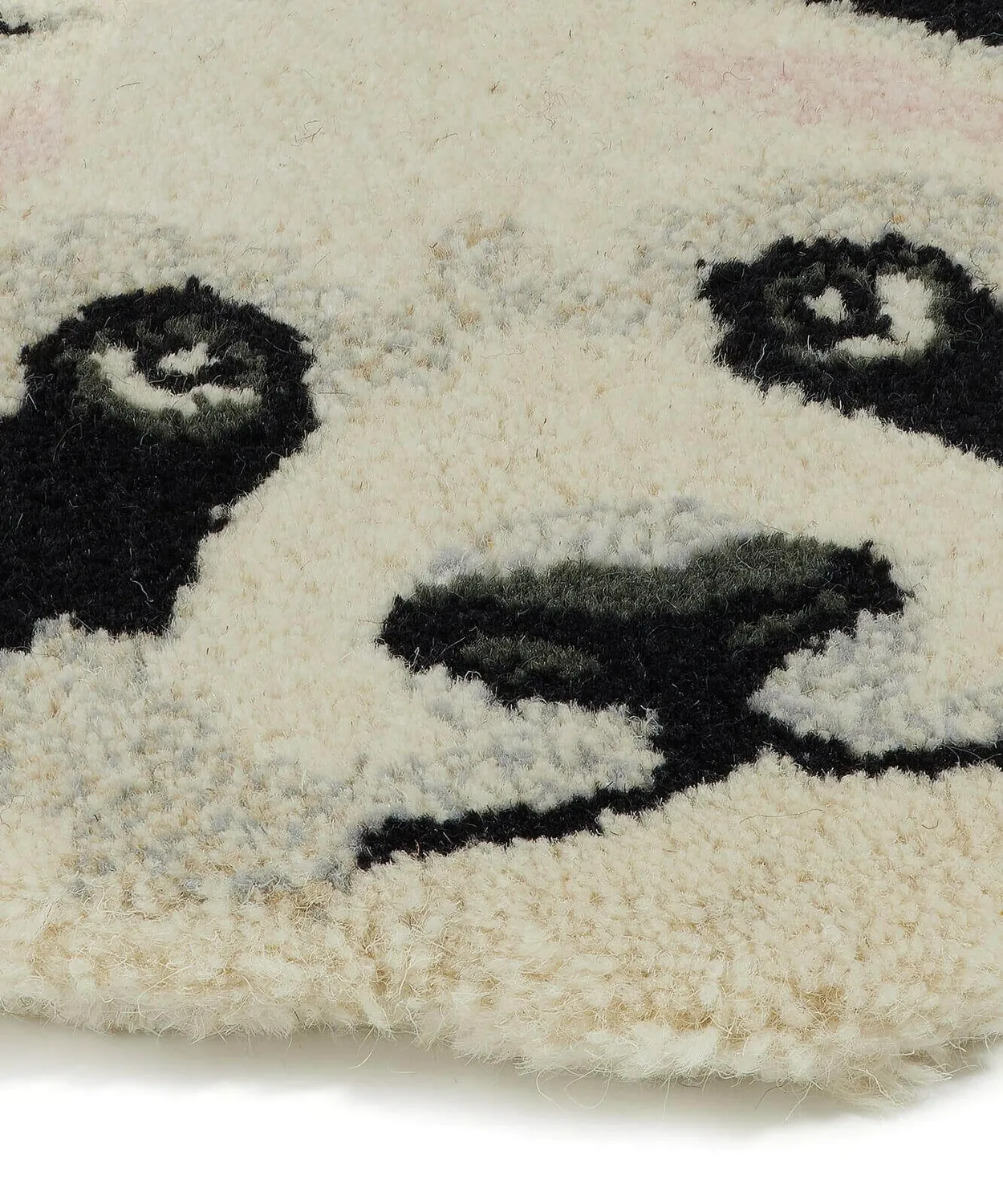 Doing Goods Plumpy Panda Teppich Wolle Tierkopf rund