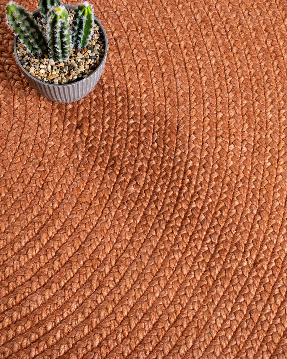 HC Interior Rugs Stavanger 3300-780 Teppich Rust rund Viskose