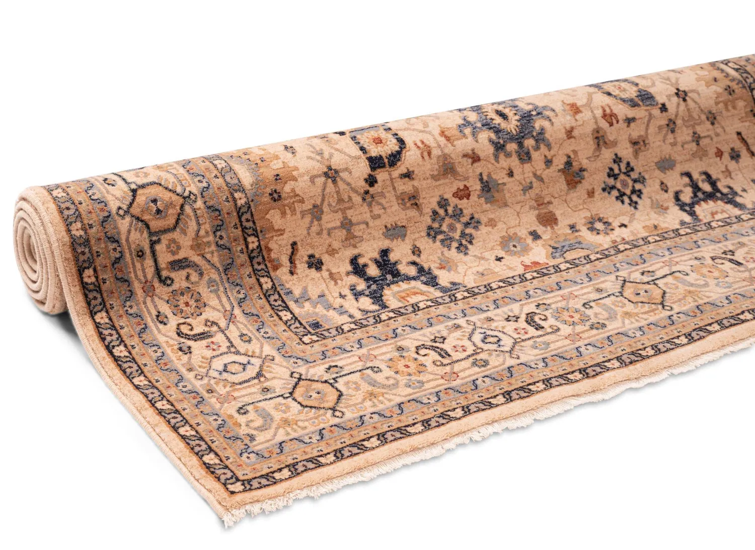 THEKO Saharna Teppich 80x150 cm Braun Schurwolle