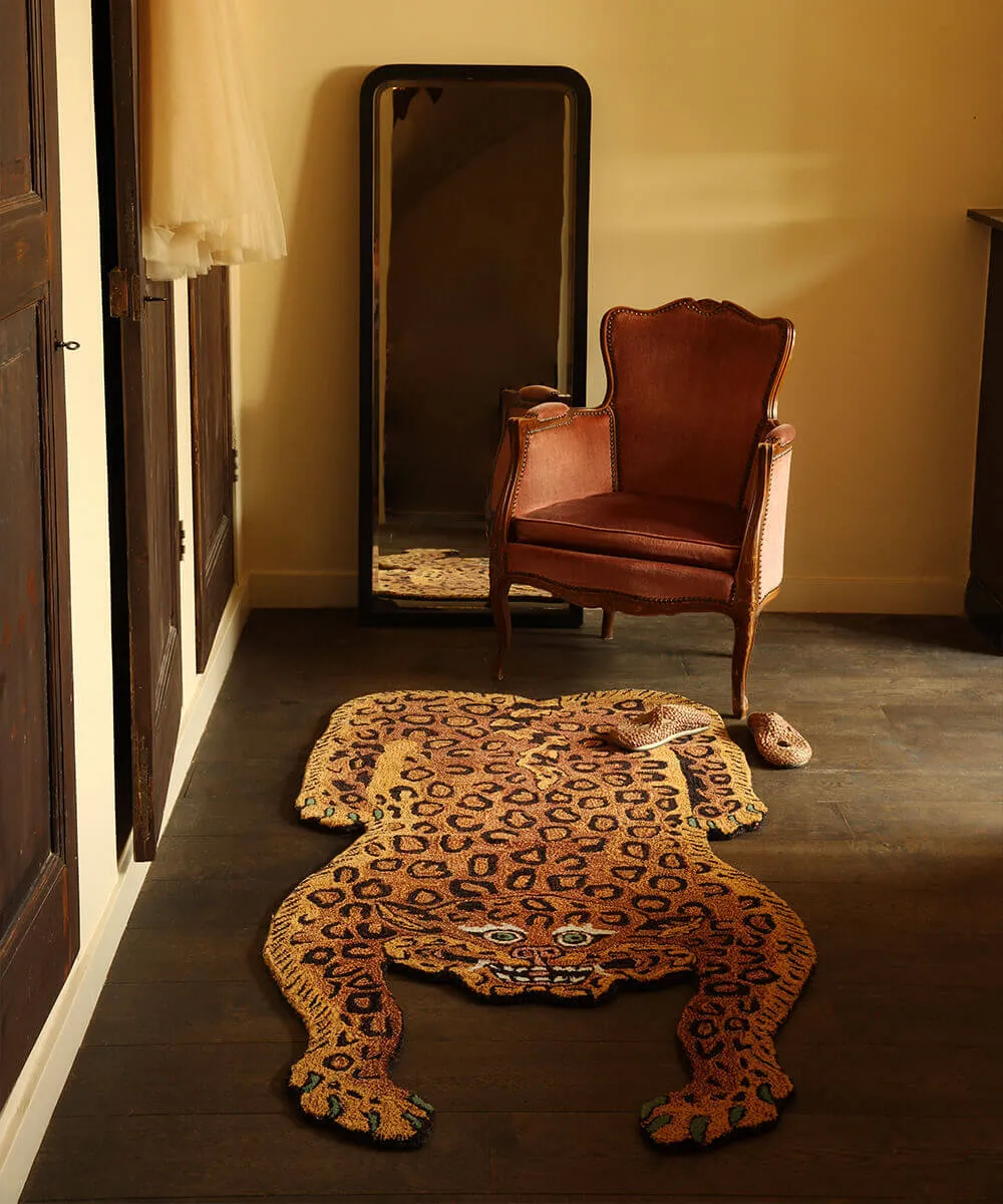 Doing Goods Tatsu Leopard Heritage Teppich Wolle