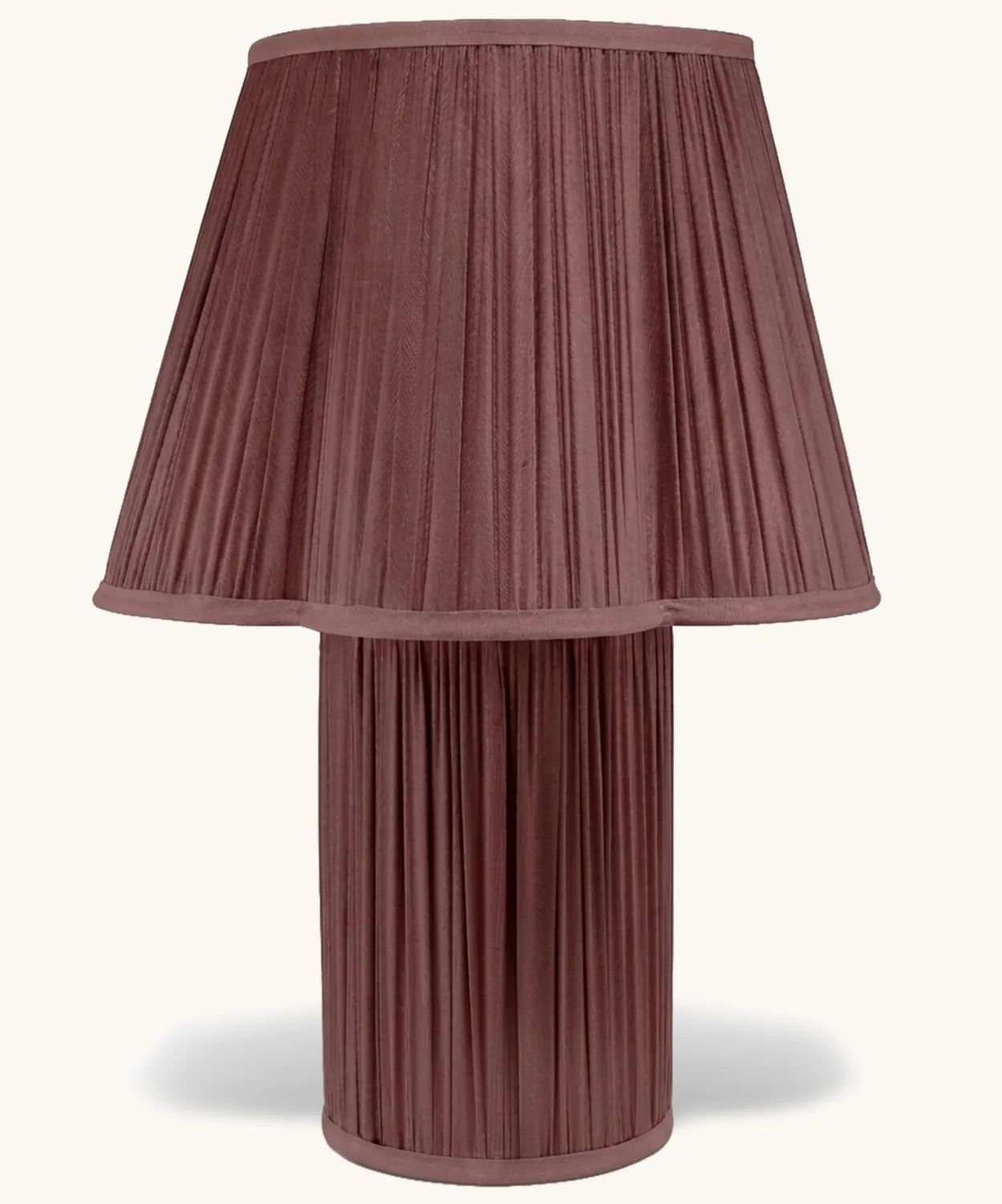 Doing Goods Myra Grande Tischlampe Bordeaux Seide plissiert
