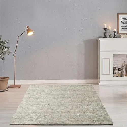 THEKO Alpen Wollteppich braun – 100% Schurwolle handgewebt