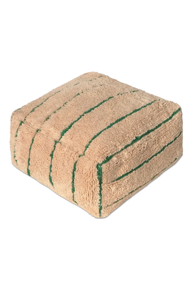 Lorena Canals Lines Rose Pouf 45x45x22 cm gestreift