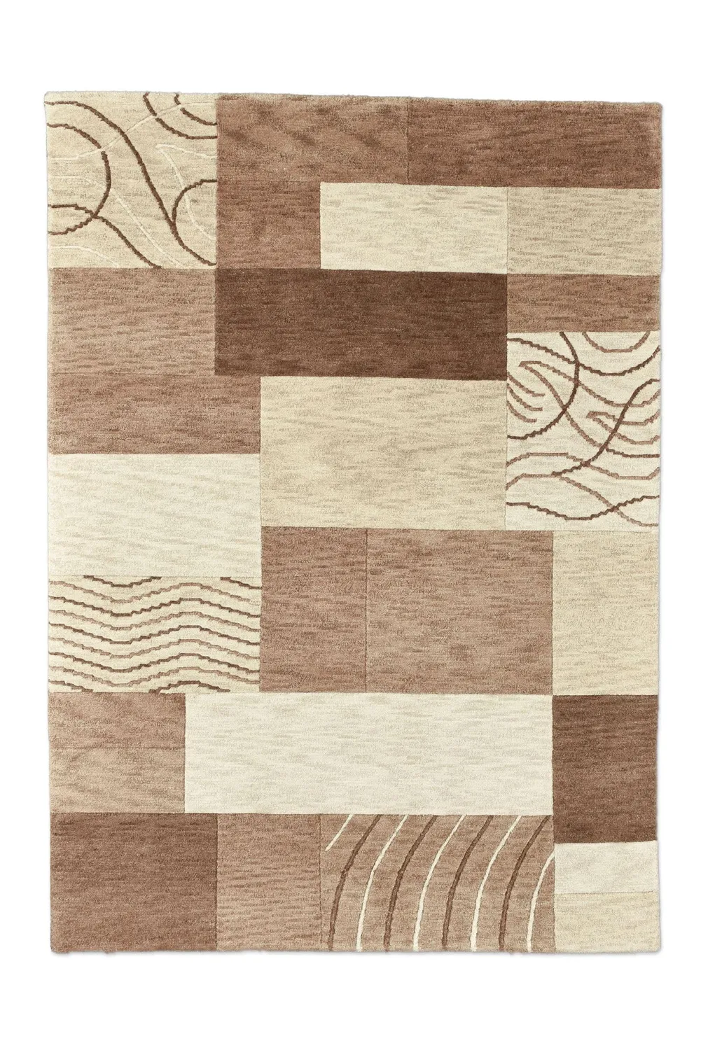 THEKO Royal Domas Wollteppich anthrazit 60x90 – Schurwolle