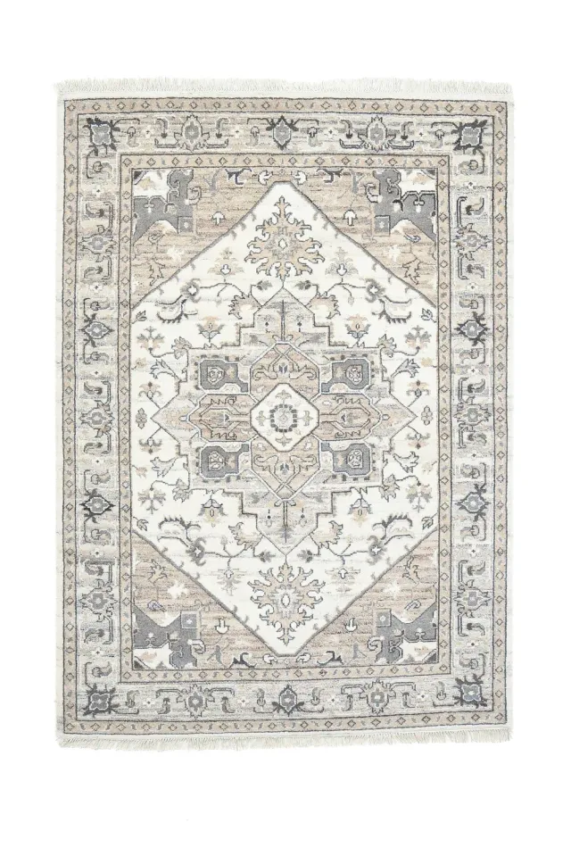 THEKO Luxus Vintage Natur Versian Teppich 40x60