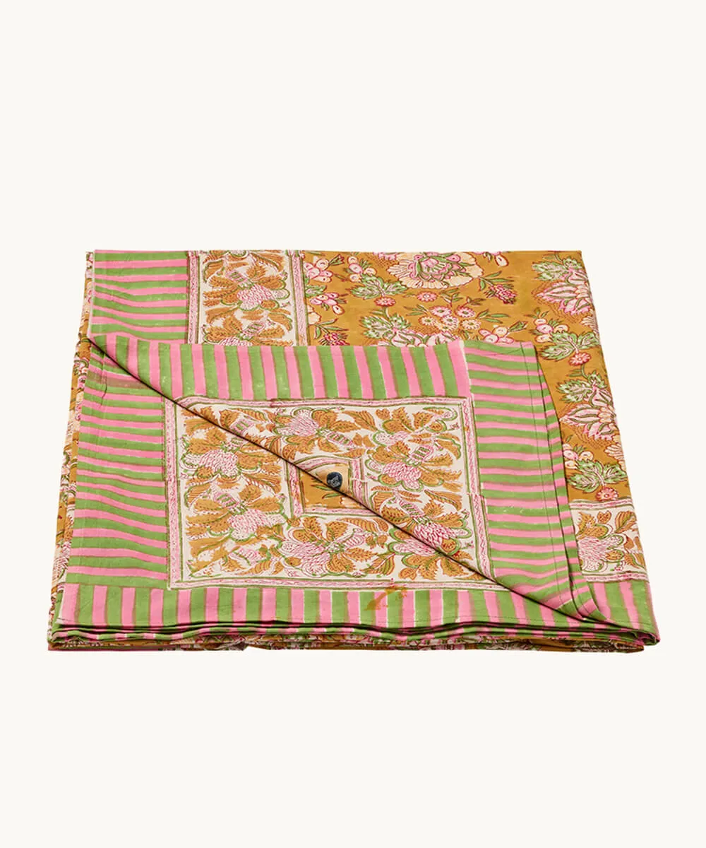 Doing Goods Marigold Tischdecke Baumwolle 160x350 Senf Rosa