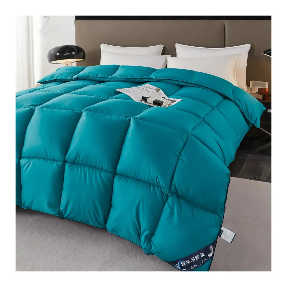 HonunGron Daunendecke Winter Bettdecke 180x220 Dunkelgrün warm