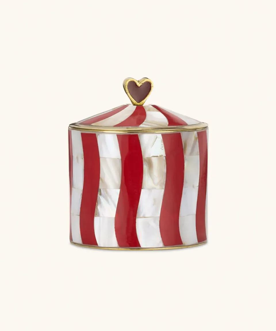 Doing Goods Pyar Circus Herz Schmuckdose Rot Groß Messing