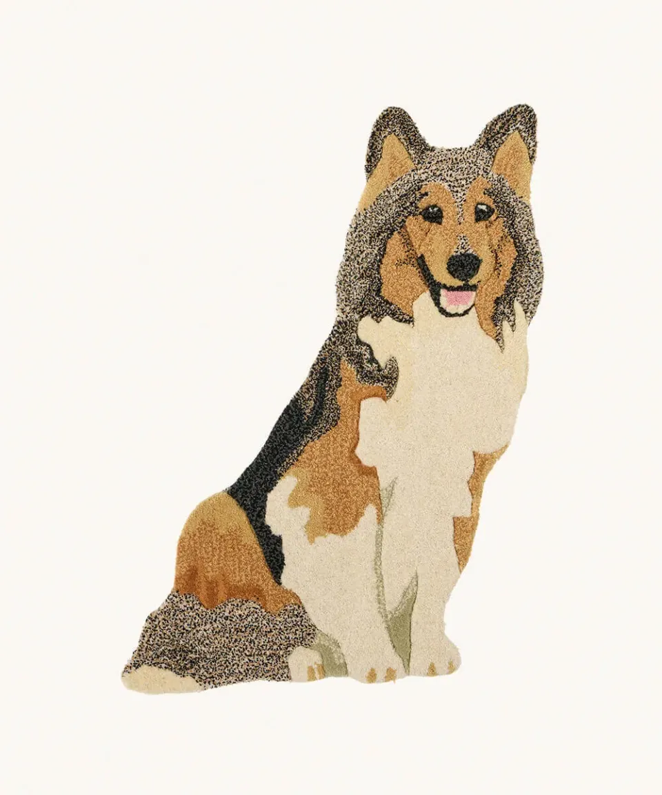 Doing Goods Collie Hundeteppich klein 75x50 Wolle