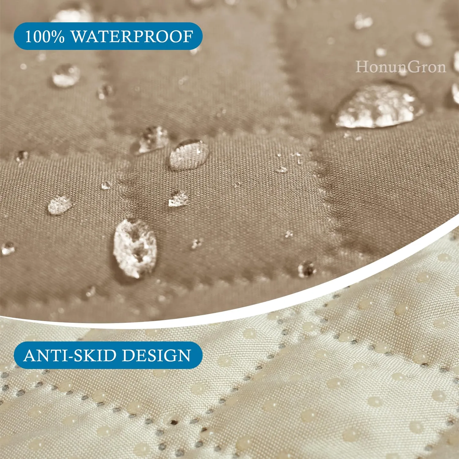 HonunGron Armlehnenbezüge Sand Wasserdicht 2 Stück