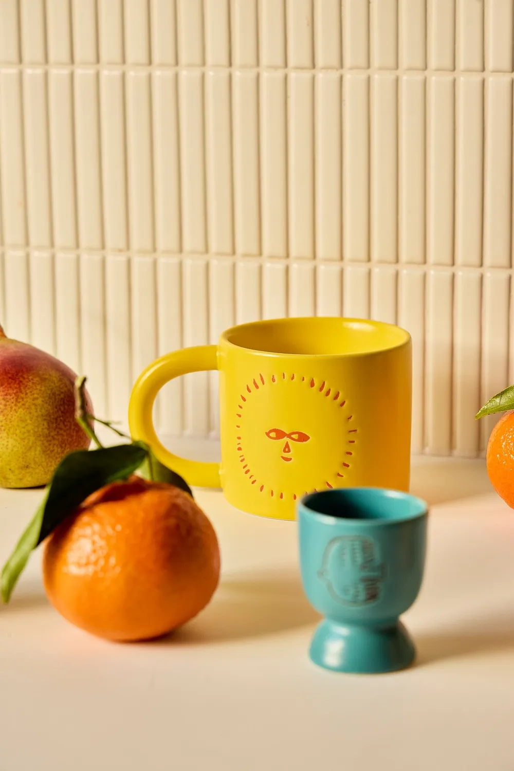Donna Wilson Sunshine Tasse Steingut gelb 9 cm