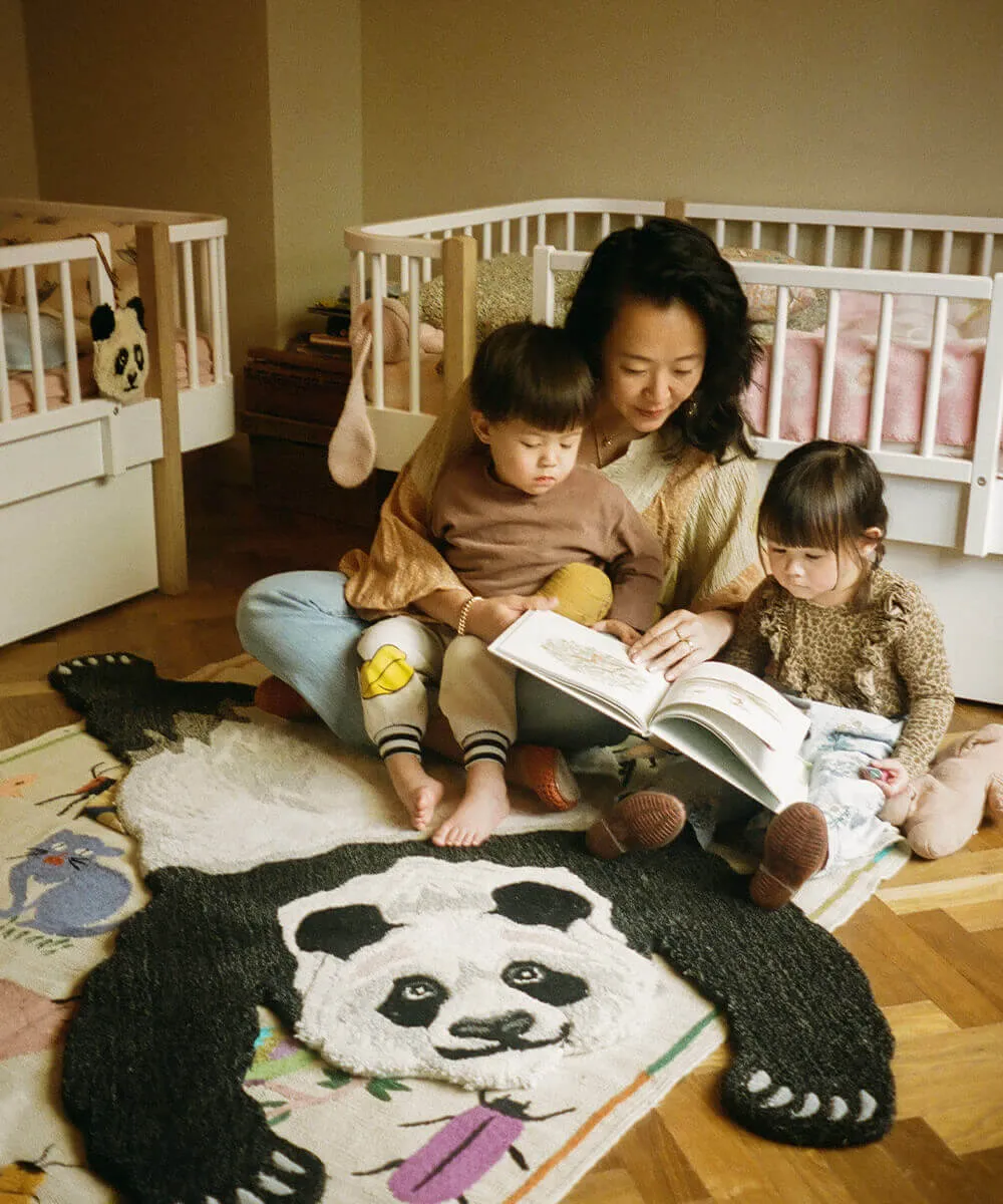 Doing Goods Plumpy Panda Large Teppich Wolle handgetuftet