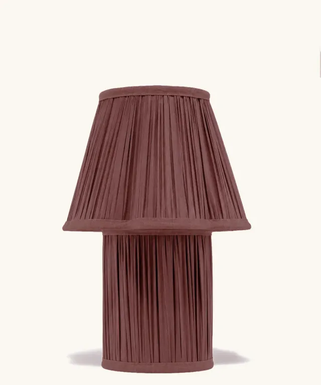 Doing Goods Myra Petite Tischlampe bordeaux Seide