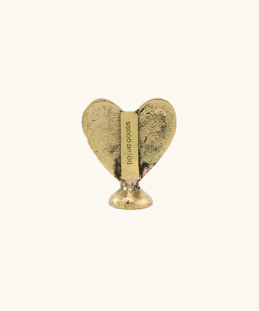 Doing Goods Pyar Herz Memohalter Messing