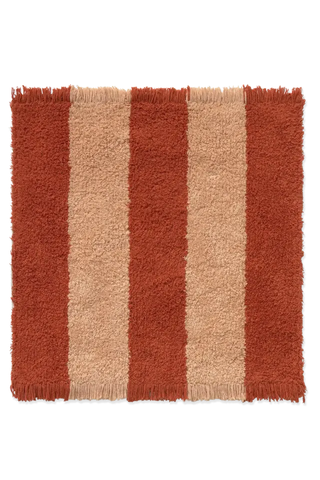 Lorena Canals Cabana Lines Swatch Muster Terracotta Rosa