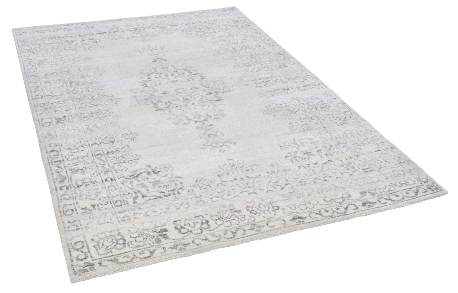 THEKO Versian Teppich 70x140 Natur Schurwolle handgeknüpft