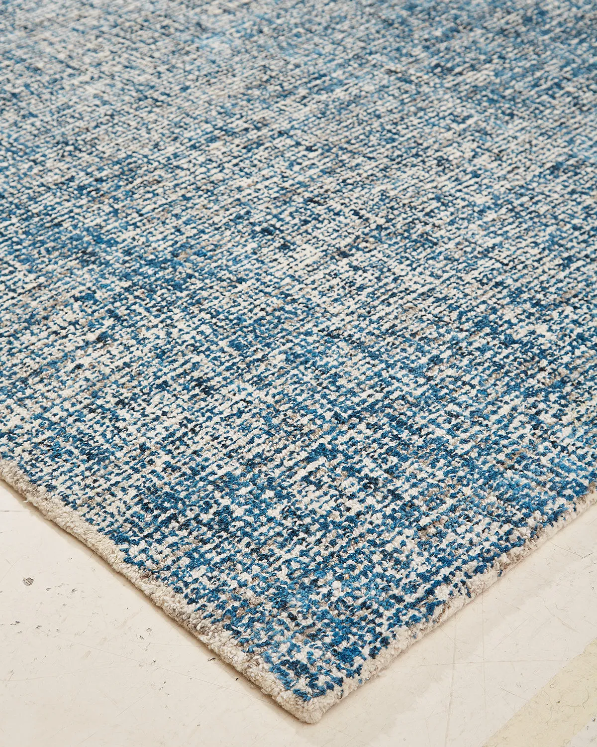 HC Interior Rugs Dundee 8124-090 Teppich Weiß-Petrol Wolle