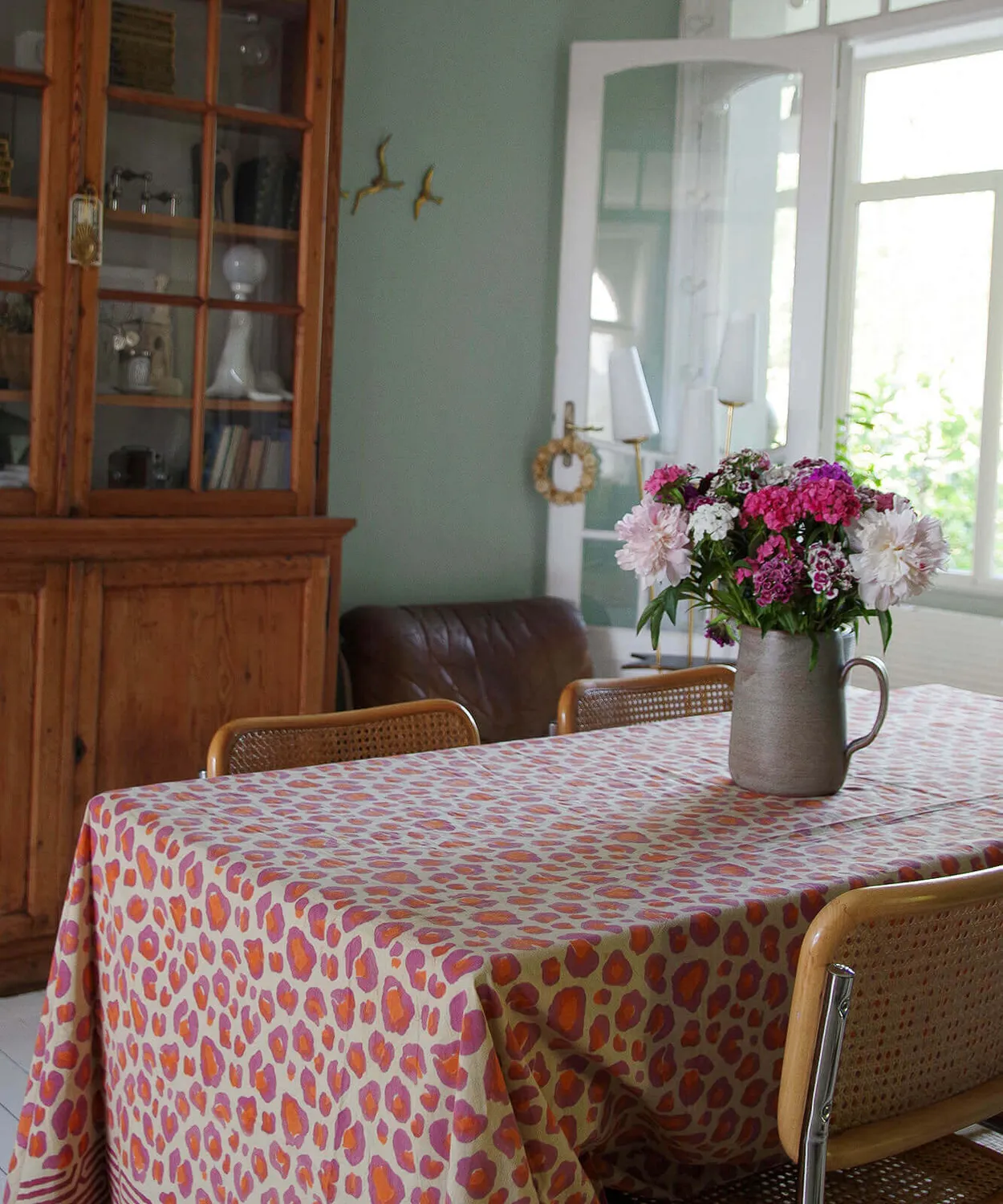 Doing Goods Pink Leopard Single Plaid Decke Rosa mit Beutel