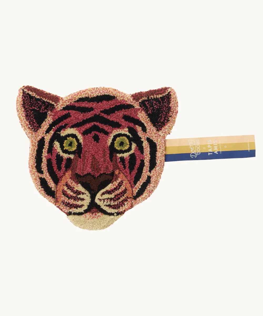 Doing Goods Tula Tigerkopf Teppich Wolle Salbei