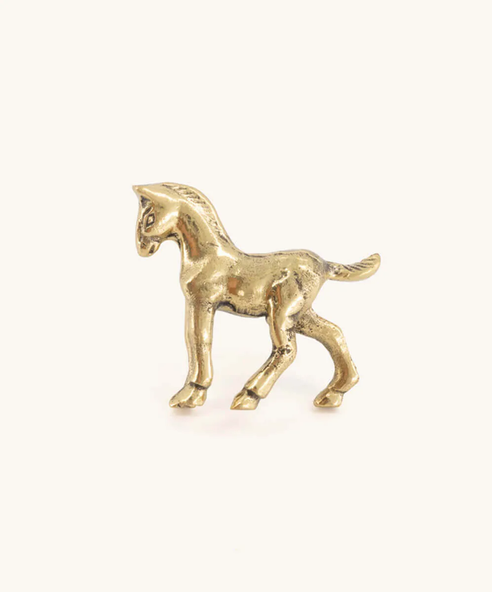 Doing Goods Cheval Spirit Droite Schrankknopf Messing
