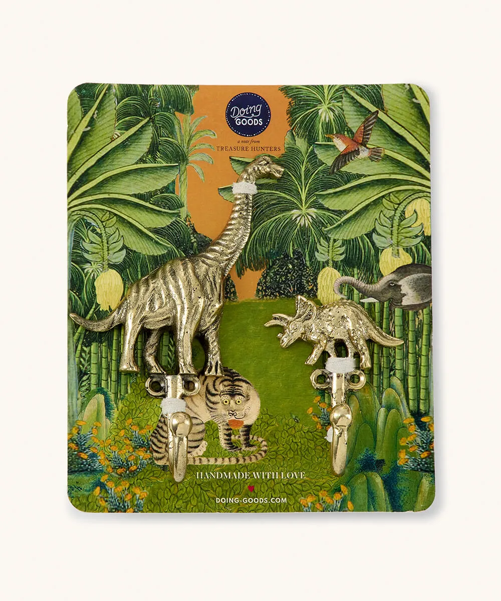 Doing Goods Dean Haken Dinosaurier Messing 2er-Set Kinder