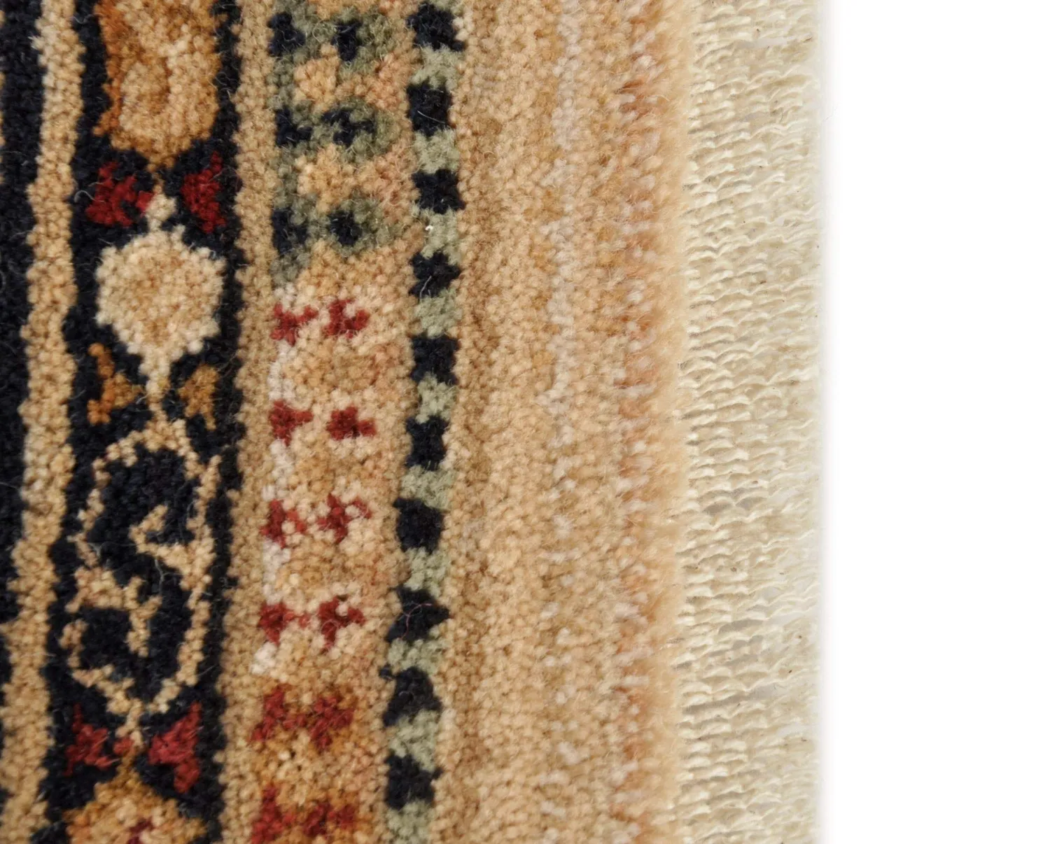 THEKO Saharna Teppich 80x150 cm Beige Schurwolle