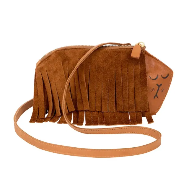 Donna Wilson Guinea Pig Tasche Leder Clutch beige