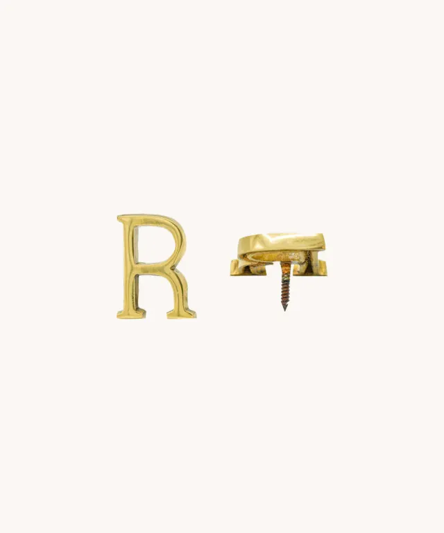 Doing Goods Buchstabe R Deko Messing Gold glänzend