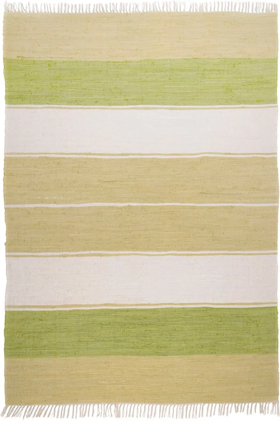 THEKO Happy Cotton Fleckerlteppich 90x160 Grün waschbar