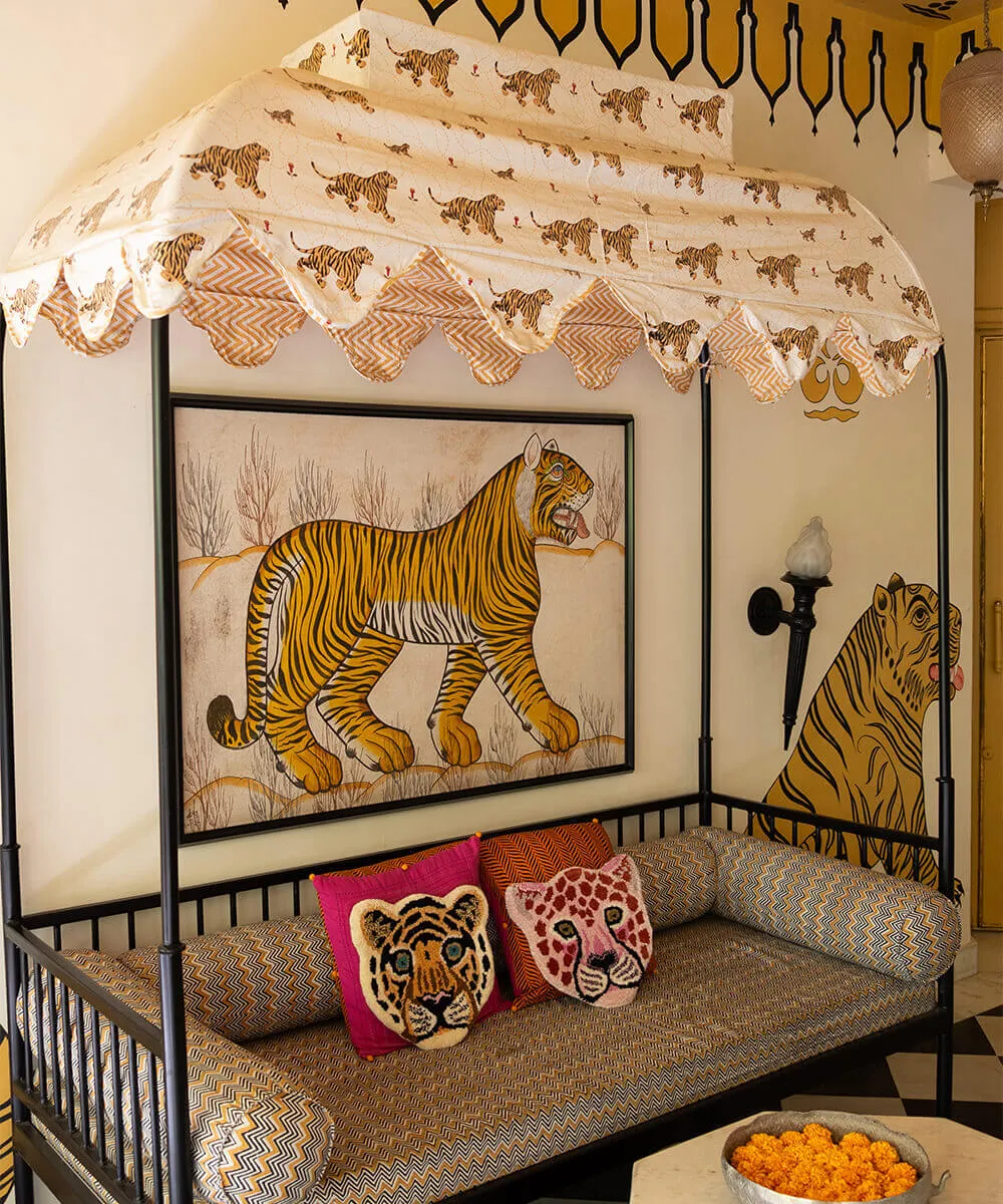 Doing Goods Cloudy Tiger Tigerteppich Wolle Wanddeko