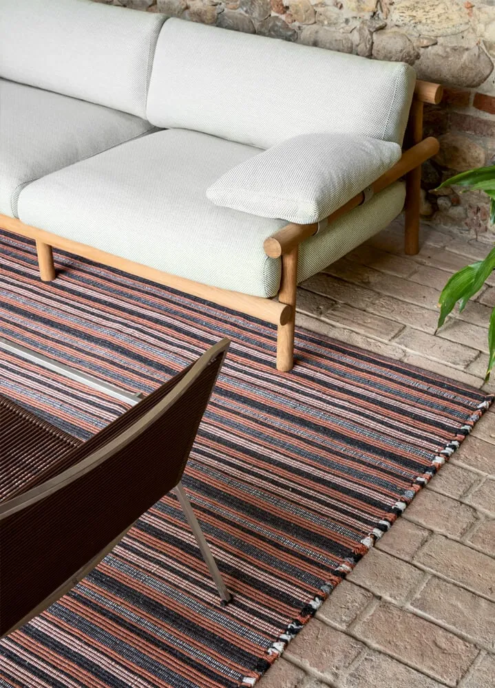 Amini Prune Teppich 240x80cm Recycling-PET rustikal