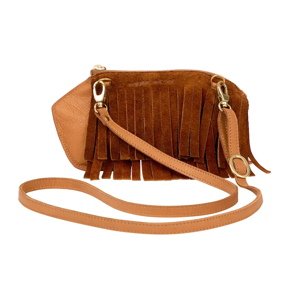 Donna Wilson Guinea Pig Tasche Leder Clutch beige
