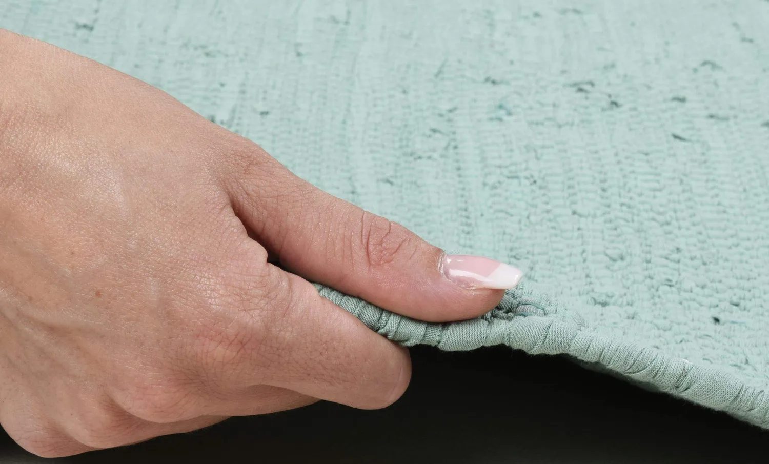 THEKO Happy Cotton Teppich 40x60 cm Mint Baumwolle