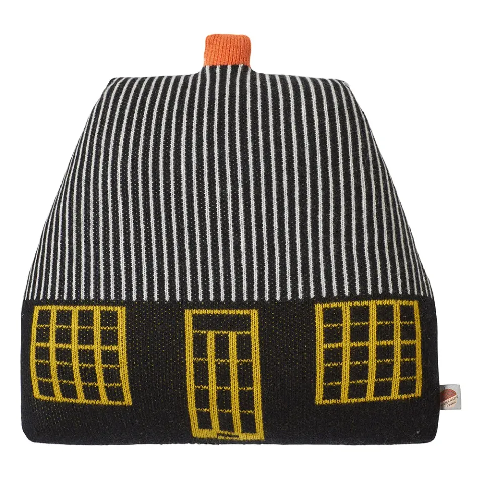 Donna Wilson Cottage Kissen schwarz 42x42 Lammwolle