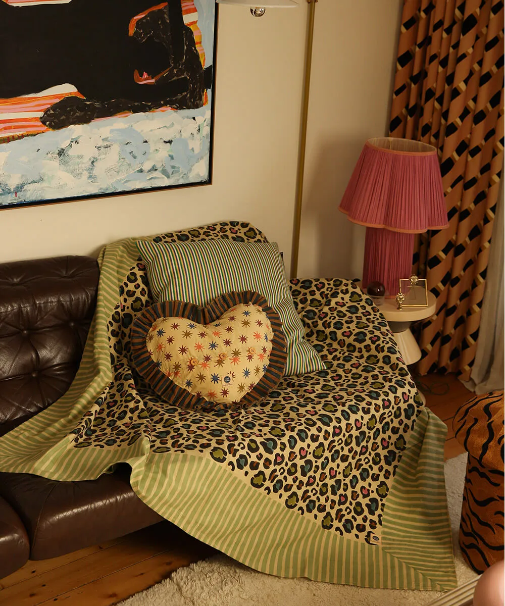 Doing Goods Disco Leopard Single Plaid Decke 220x140 Beutel