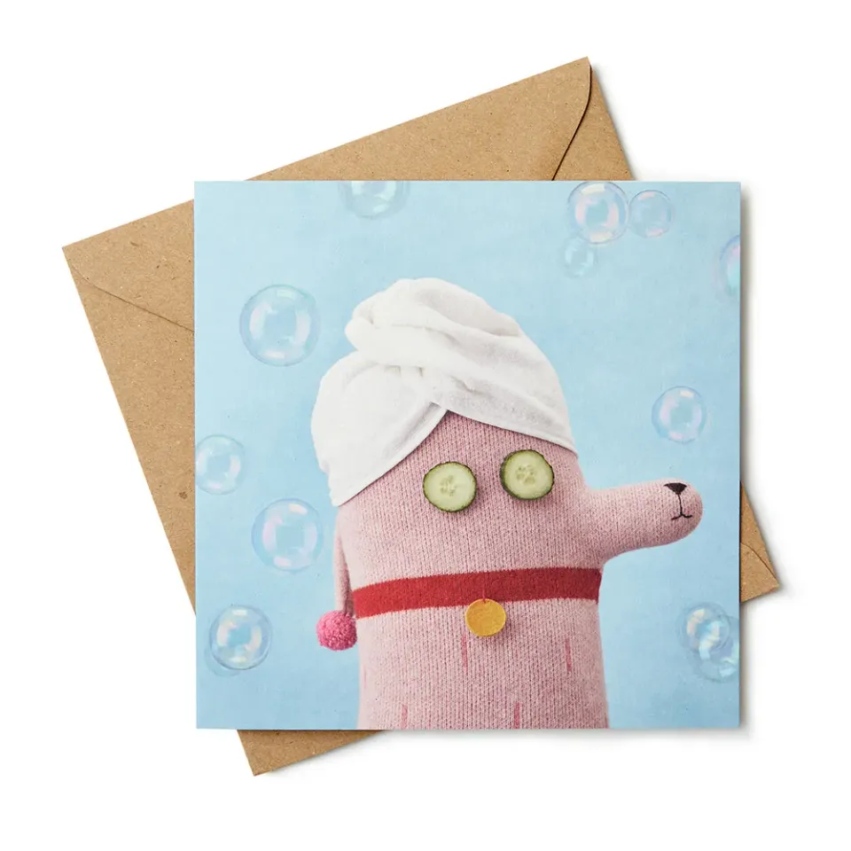 Donna Wilson Pamper Poodle Grußkarte 15x15 Recycling