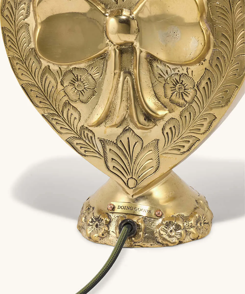 Doing Goods Bubbly Herz Tischlampe 7x26 cm Messing