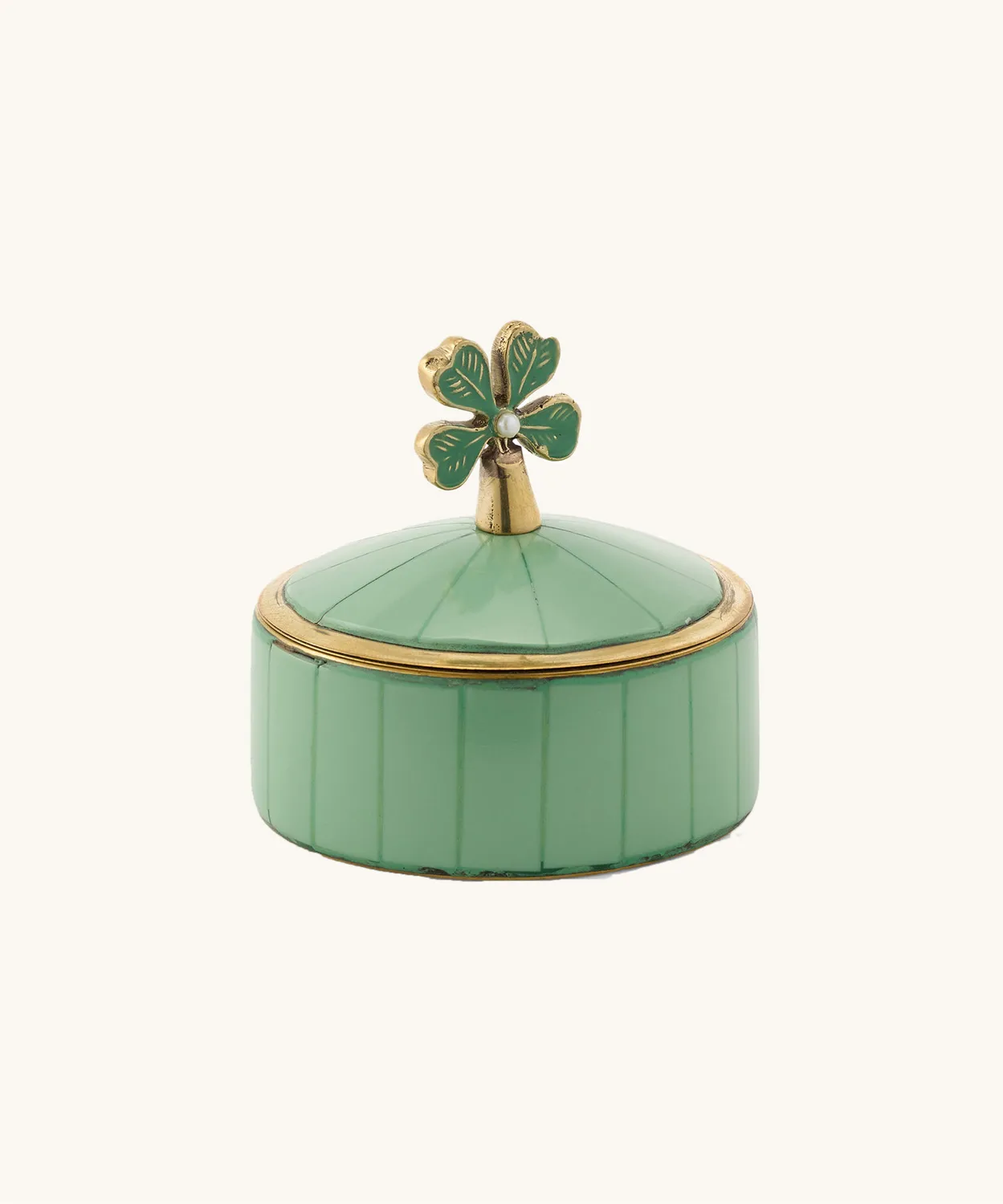 Doing Goods Lucky Clover Circus Dose mittel grün Messing
