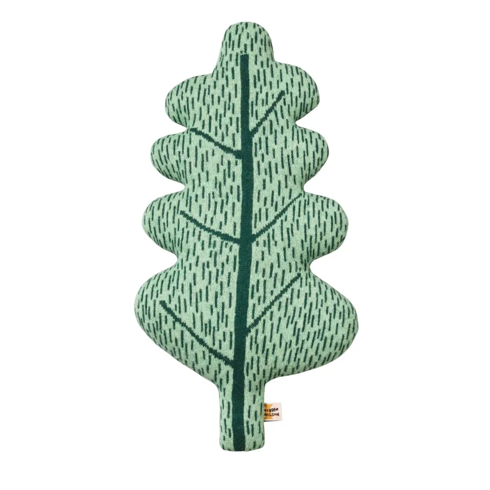 Donna Wilson Leaf Kissen grün 54x32cm Lambswool