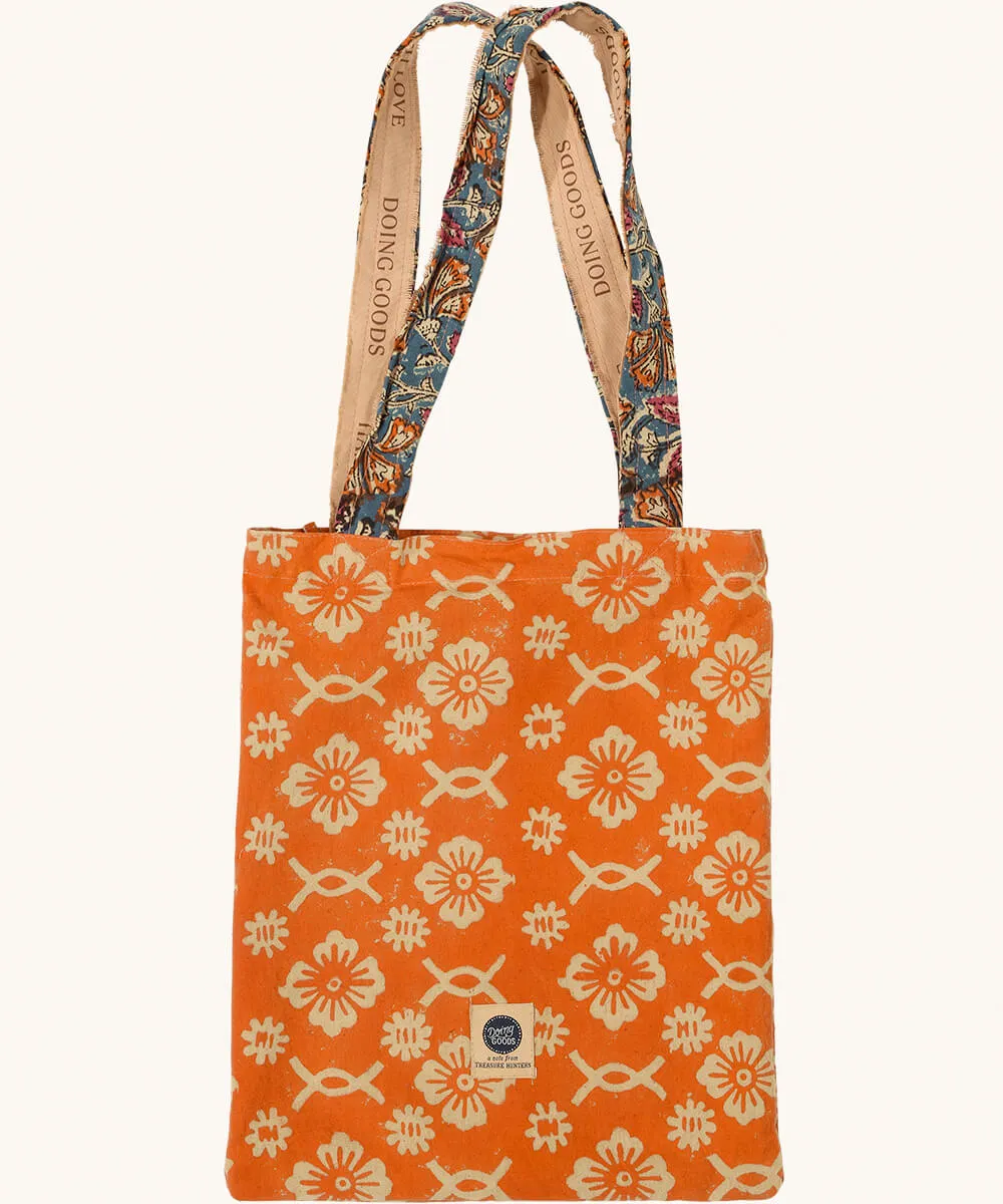 Doing Goods Ulla Tischdecke XL 160x350 Orange floral