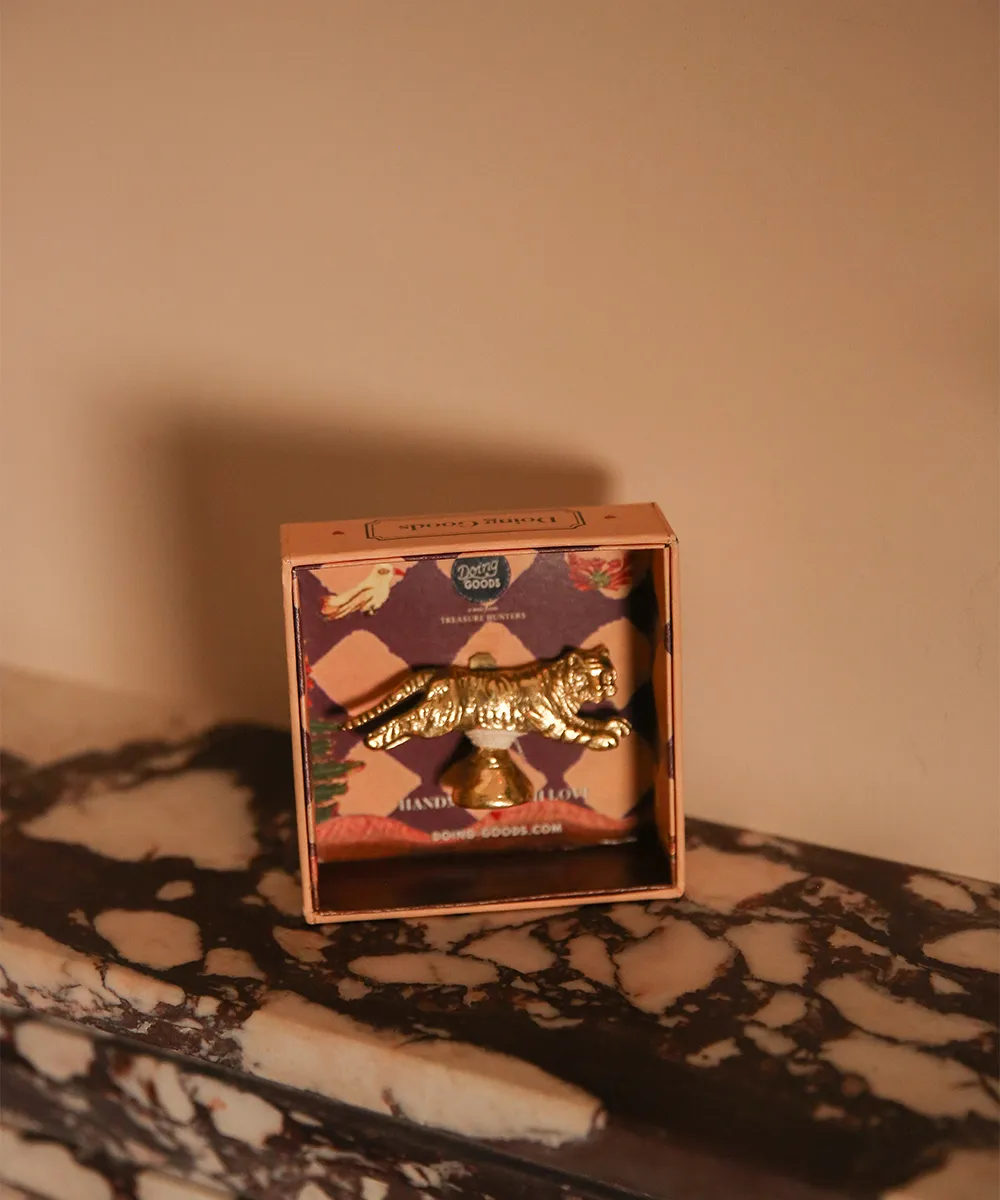 Doing Goods Tyler Tiger Memohalter Gold Geschenkbox
