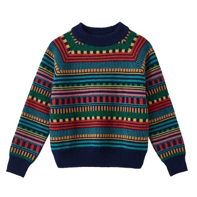Donna Wilson Multi Stripe Pullover Lambswool bunt gestreift
