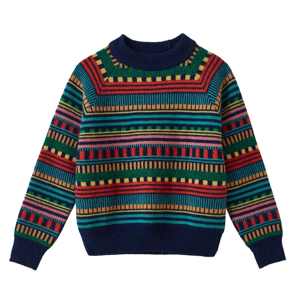 Donna Wilson Multi Stripe Pullover Lambswool bunt gestreift