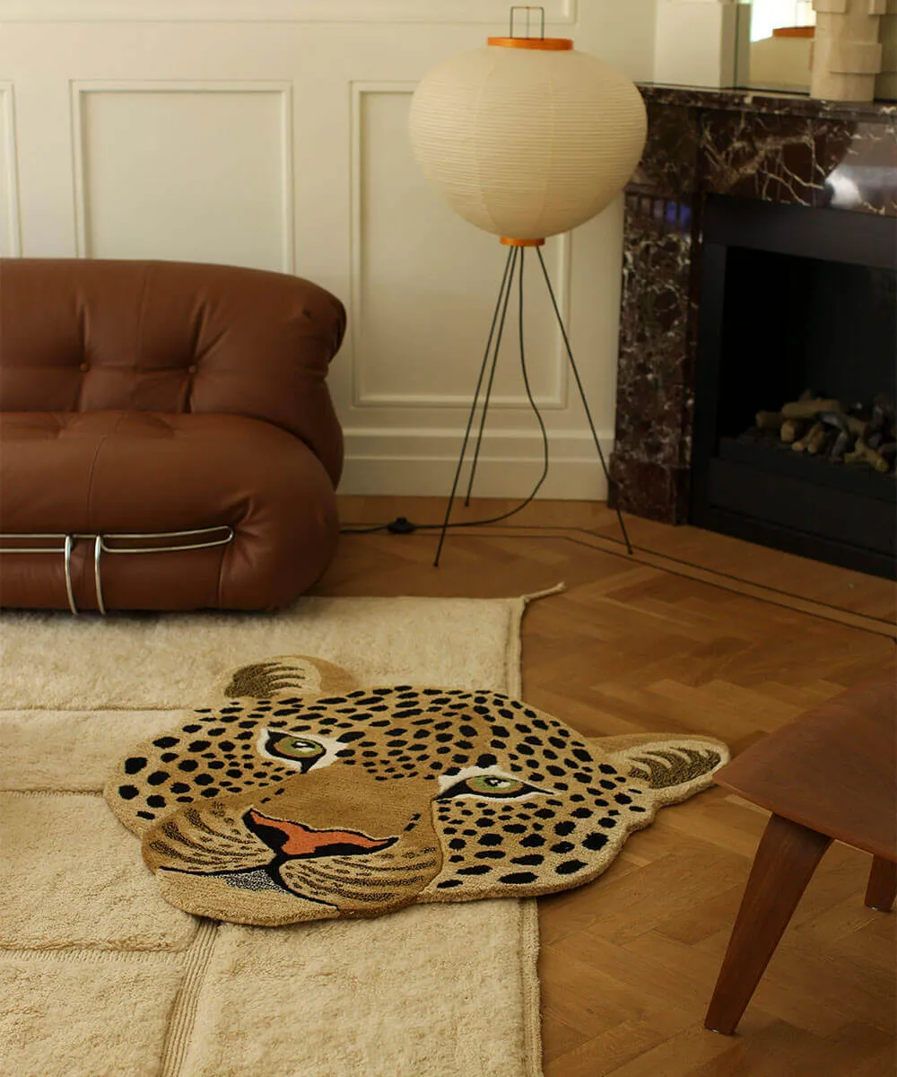 Doing Goods Tapis Amis Himani Leopard Large Teppich Wolle