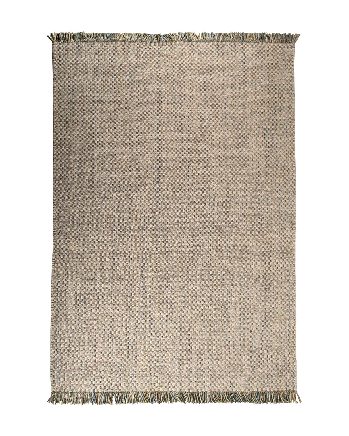 HC Interior Rugs Leeds 8001-464 Teppich Silber Olive Wolle