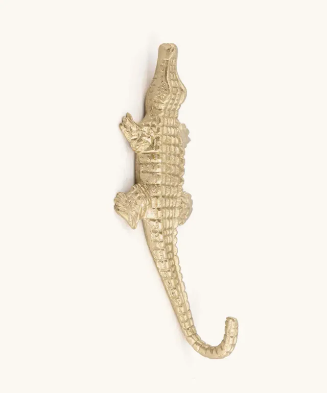Doing Goods Chewy Crocodile Large Wandhaken Messing