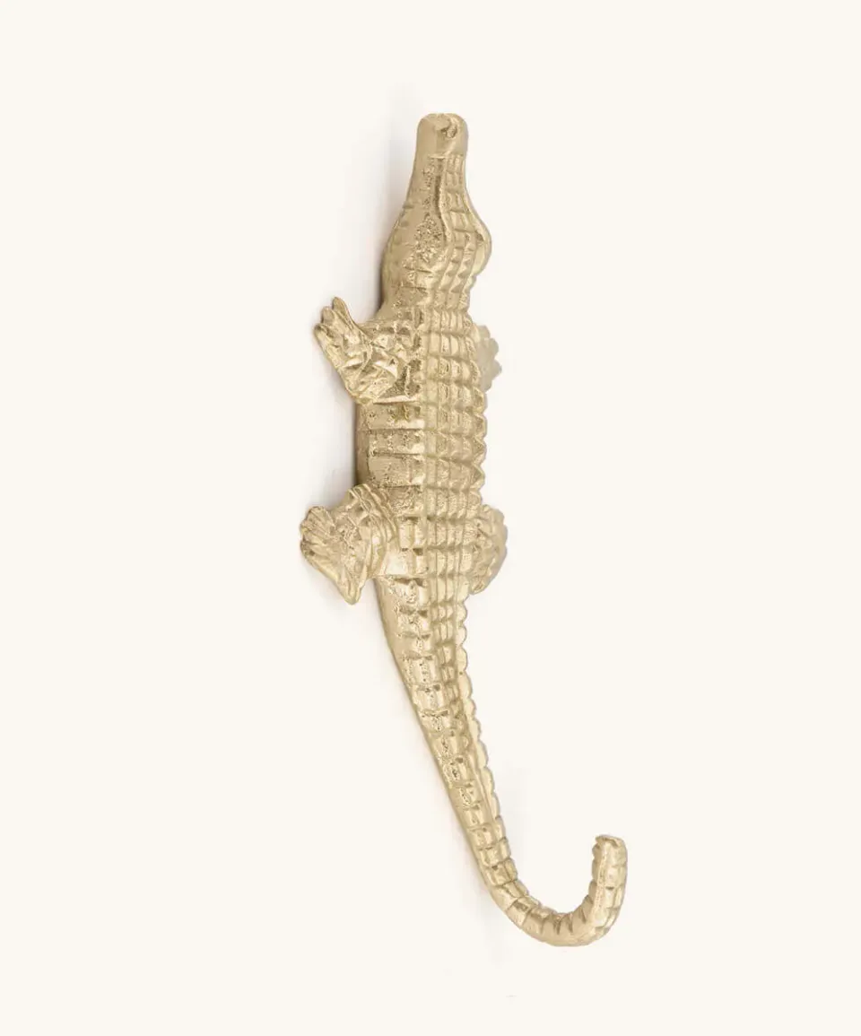 Doing Goods Chewy Crocodile Large Wandhaken Messing